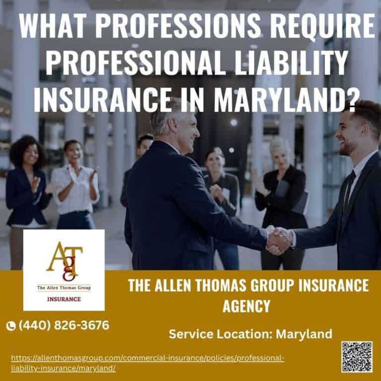 What professions require professional liability insurance in Maryland
