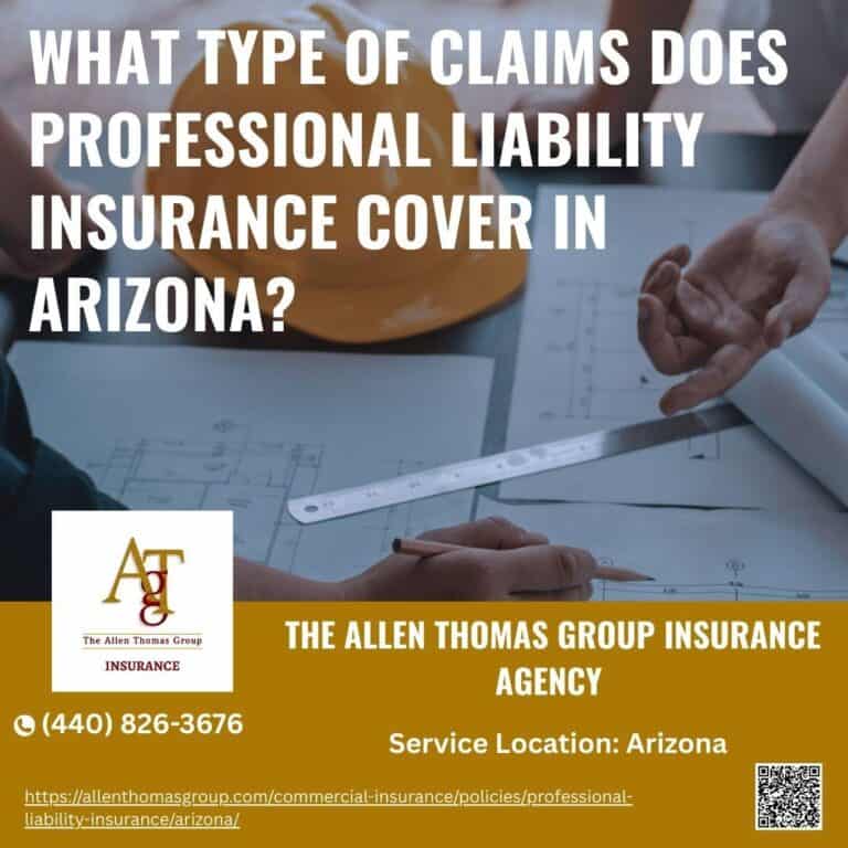 What type of claims does professional liability insurance cover in Arizona