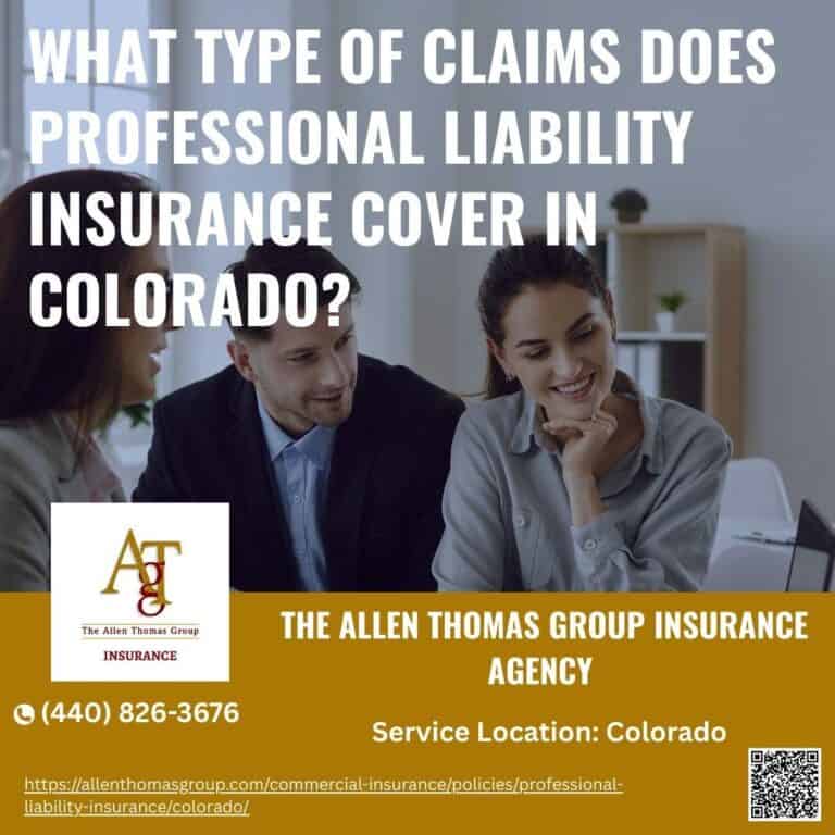 What type of claims does professional liability insurance cover in Colorado