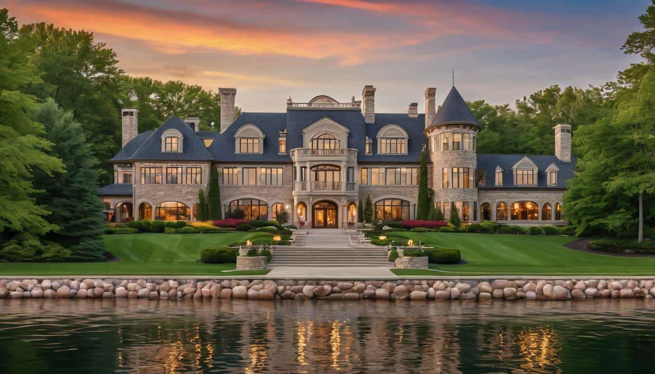 lakefront mansion in Michigan needing luxury home insurance