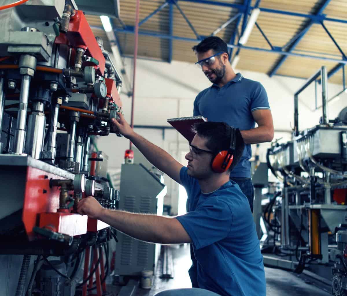 workers in a manufacturing plant